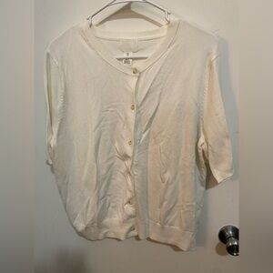 H&M Cream Button-Up Cardigan